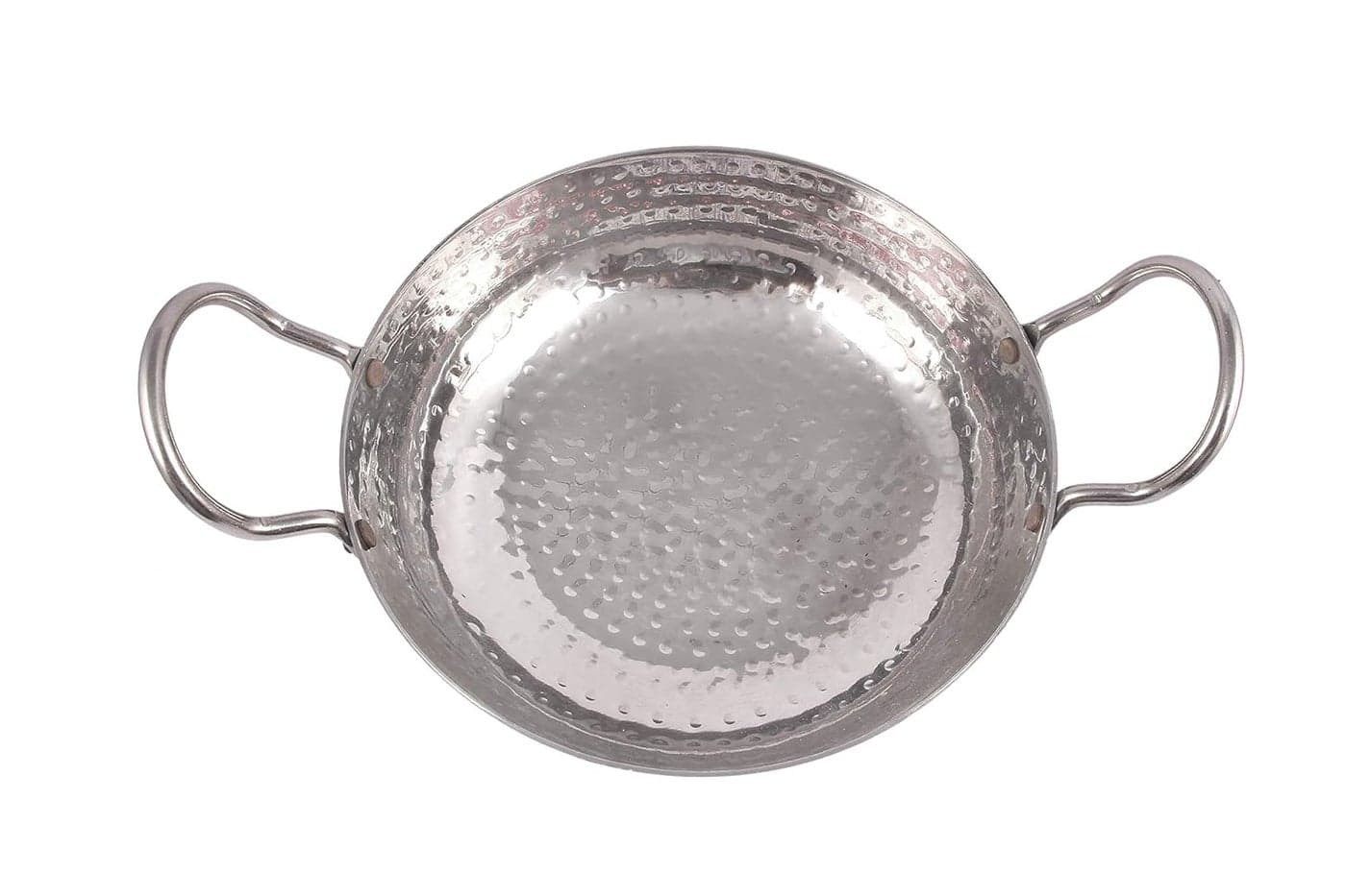 Kitchen SHOPEE Stainless Steel Sandwich Bottom Heavy Guage deep kadai Cookware Kitchen Cooking Utensil Steel Kadhai Pack of 1 9 Inch