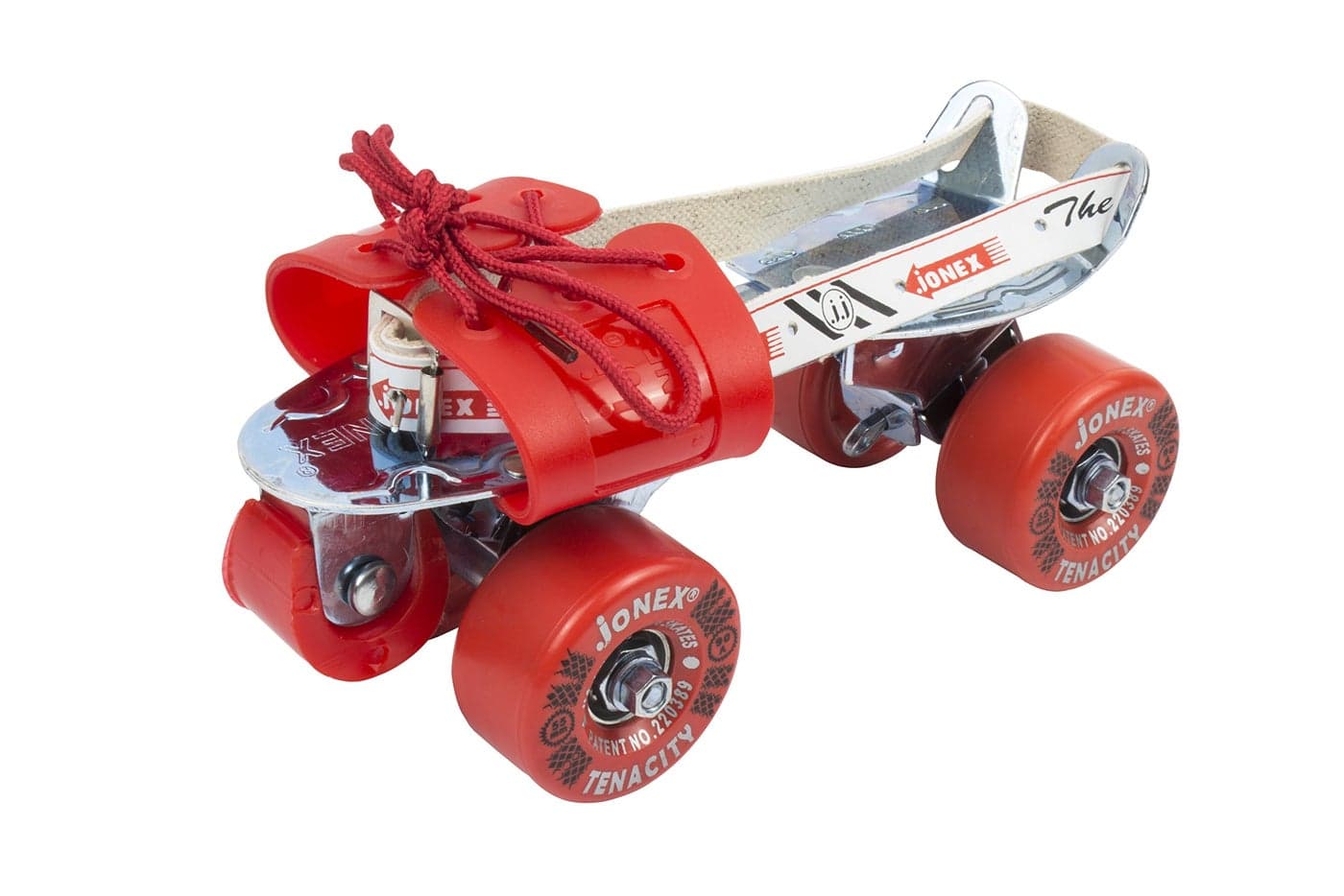 Jonex JJ Unisex Rollerderbywheel Skates for Adults, Skates for Youth, Adjustable Roller Skates, Outdoor & Indoor Illuminating Roller Skates (Myc) (Roller Skate Tenacity Age 6-15 Year), Red
