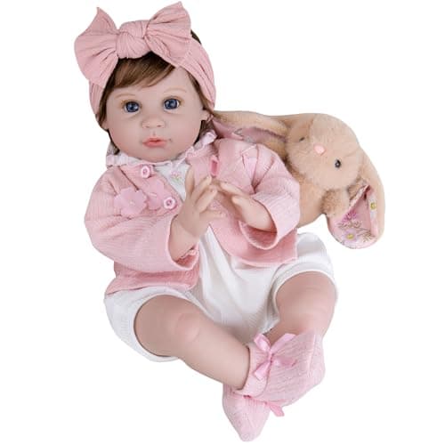 Milidool Reborn Baby Dolls Girl 22 inch Soft Body Lifelike Realistic Newborn Baby Girl Real Life Baby Dolls with Gift Box Feeding Toy Accessories SetGift for Grandma and Kids 3