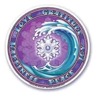 Mandala Arts Window Sticker"Healing Water" Wave Decal