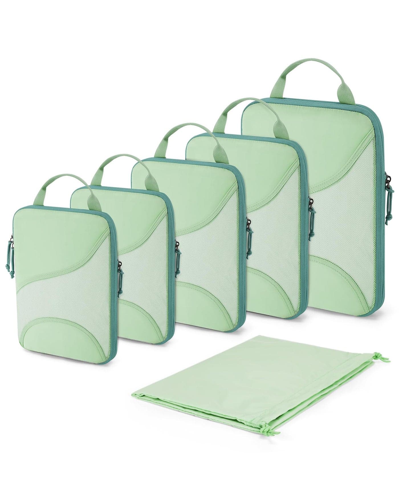 BAGSMART Compression Packing Cubes - 6 Set Travel Packing Cubes for Suitcases, Compression Suitcase Organizers with Shoe Bag
