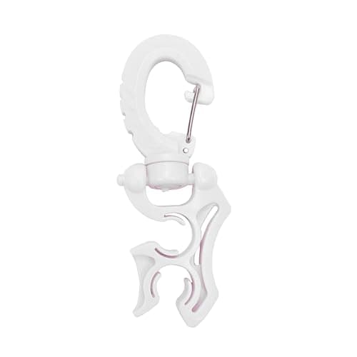 Scuba Choice Double Hose Holder Clip – Securely Holds 2 Low/High-Pressure Hoses, Easy Snap-On Design for Tangle-Free, Dives, Durable & Lightweight for a Seamless Diving Experience (White)