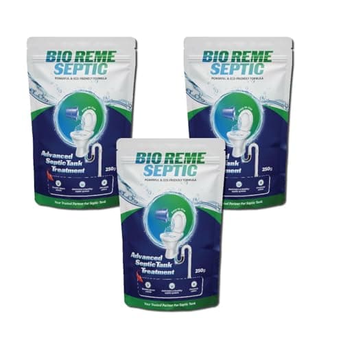 Bio Reme Septic Tank Cleaning Powder Reduces Sludge Build-Up Odour Removing Powder Bacteria Eco Friendly Available In Pack of 3 (750 Gms)