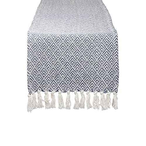 DII Braided Farmhouse Table Runner, 15 x 72 inches, 1-Piece, French Blue
