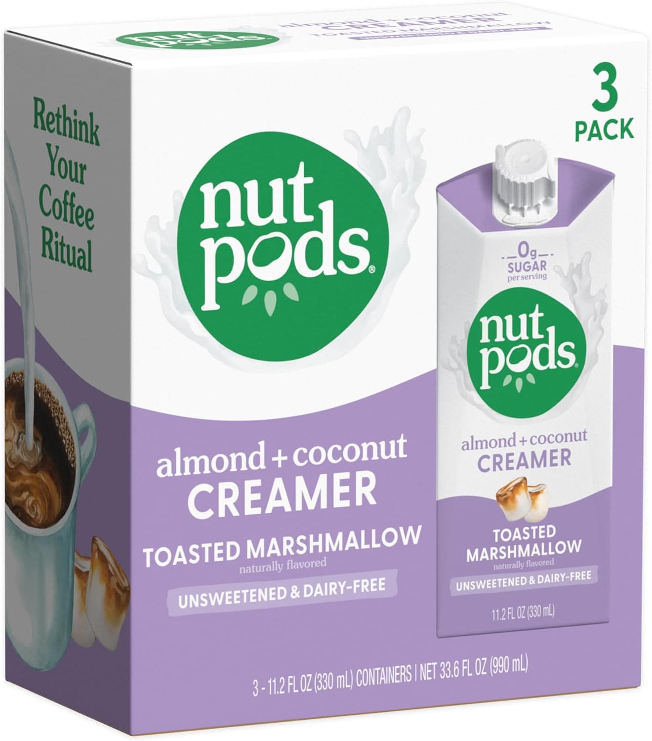 nutpods Toasted Marshmallow Coffee Creamer - 3-Pack
