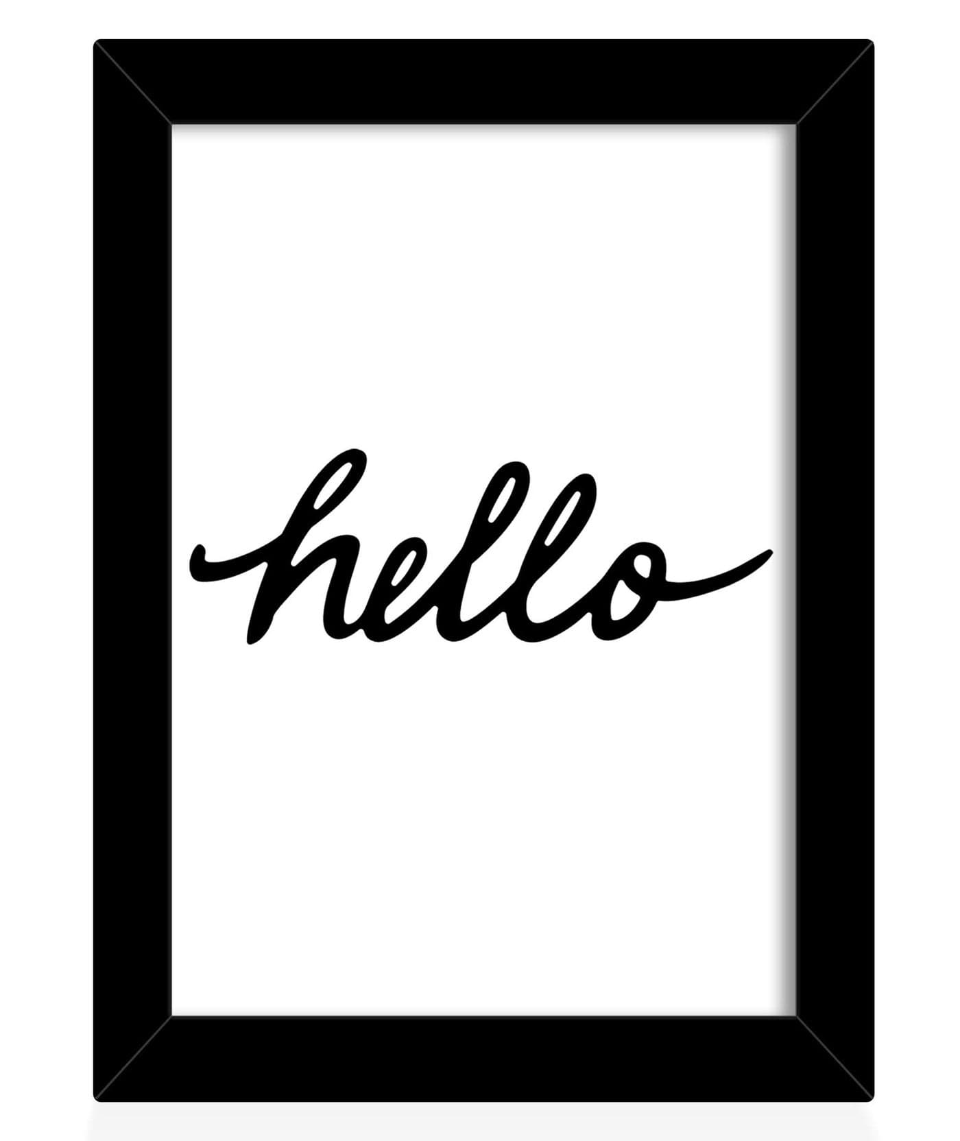 TIED RIBBONS Hello Printed Framed Poster for Wall (25.9 cm x 34.5 cm)