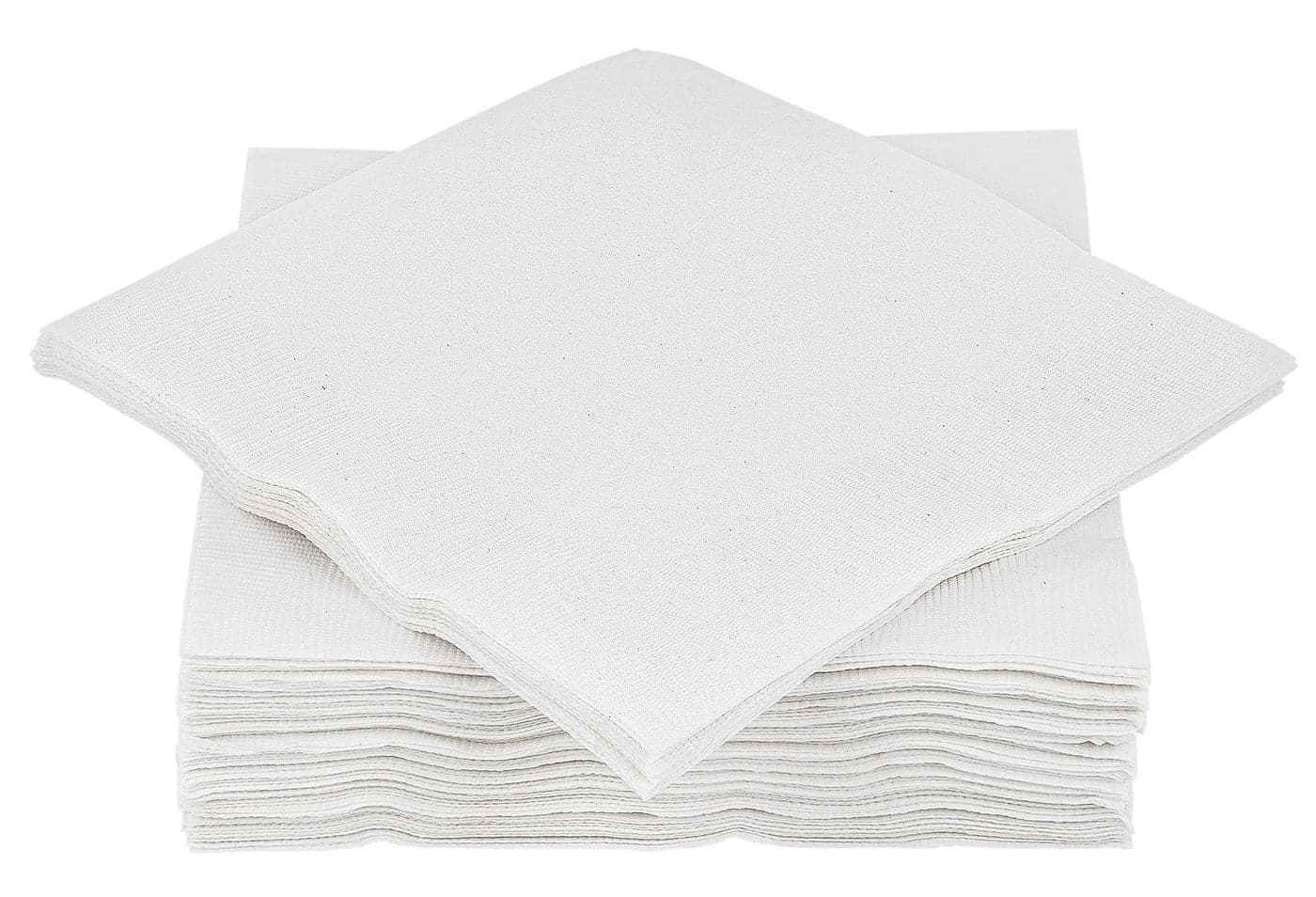 Amcrate Big Party Pack 40 Count White Dinner Napkins Tableware Ideal for Wedding Party Birthday Dinner Lunch Cocktails 7 x 7