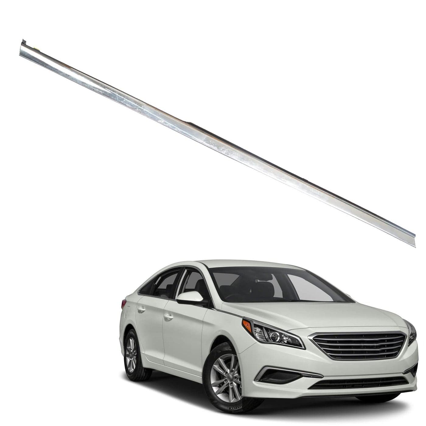 Chrome Garnish Molding Trim Front Right Replacement for 20152017 Sonata 87772C1000