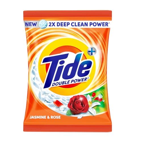 Tide Plus Detergent Washing Powder - 1kg | Jasmine & Rose Fragrance | 2X Deep Clean Power | World's No. 1 Detergent Brand