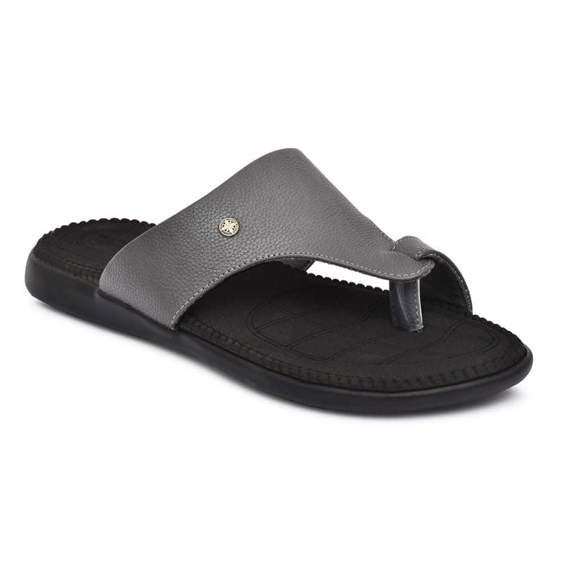 HEALTH FIT Ortho Care Super Extra Soft Anti-Skid Doubleu Flip-Flops Orthopedic Chappal/Slipper Breathable Soft Sole Ultra-Lightweight Slipper for Men's 7016 GREY UK-8