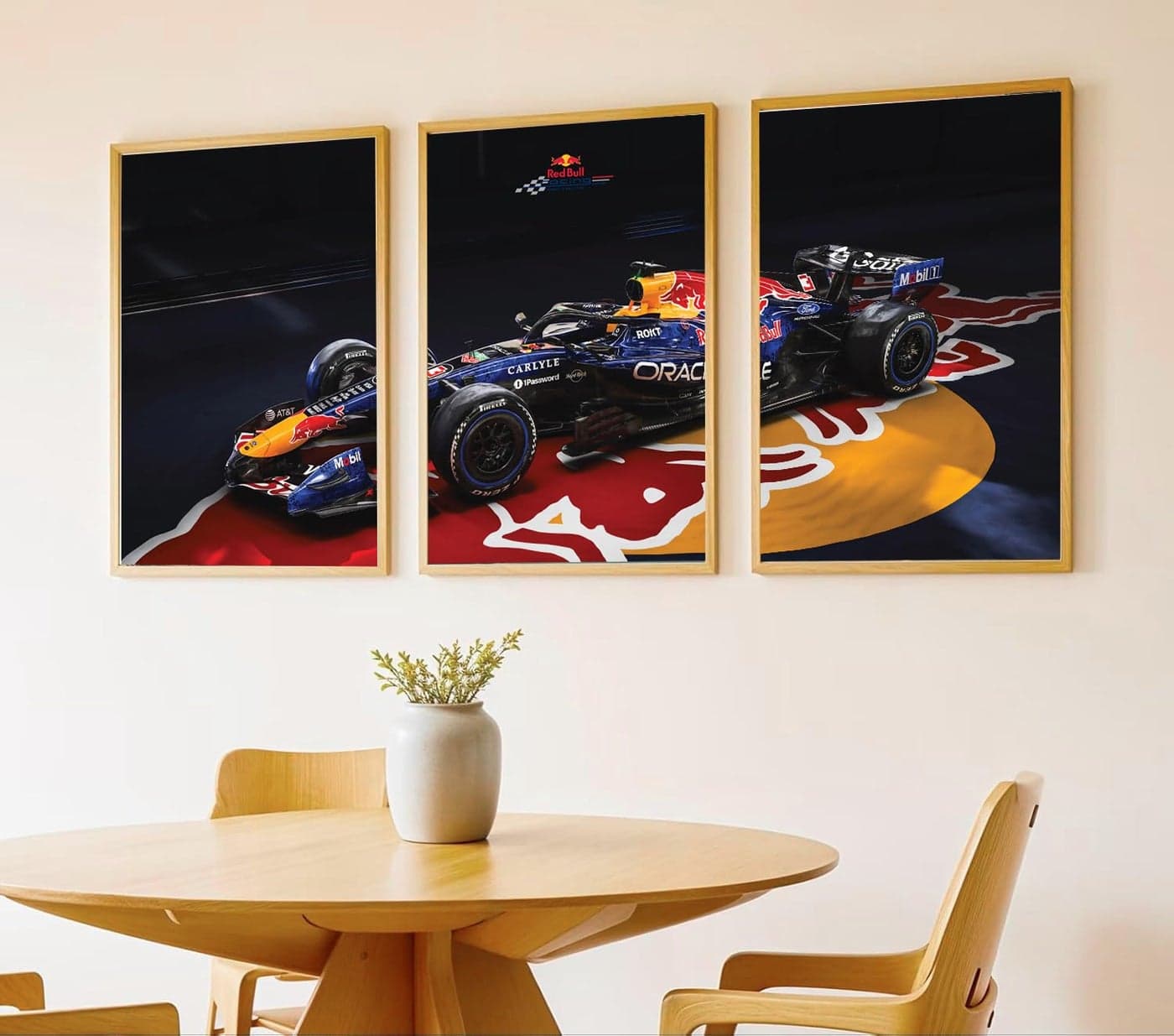 Gamya Big Formula 1 F1 Cars Framed Aesthetic Posters For Wall Decoration, Bedroom, Living Room, Gift Item For Boys | Set of 3 (13x19 Inches) (Red Bull (2026 Livery))