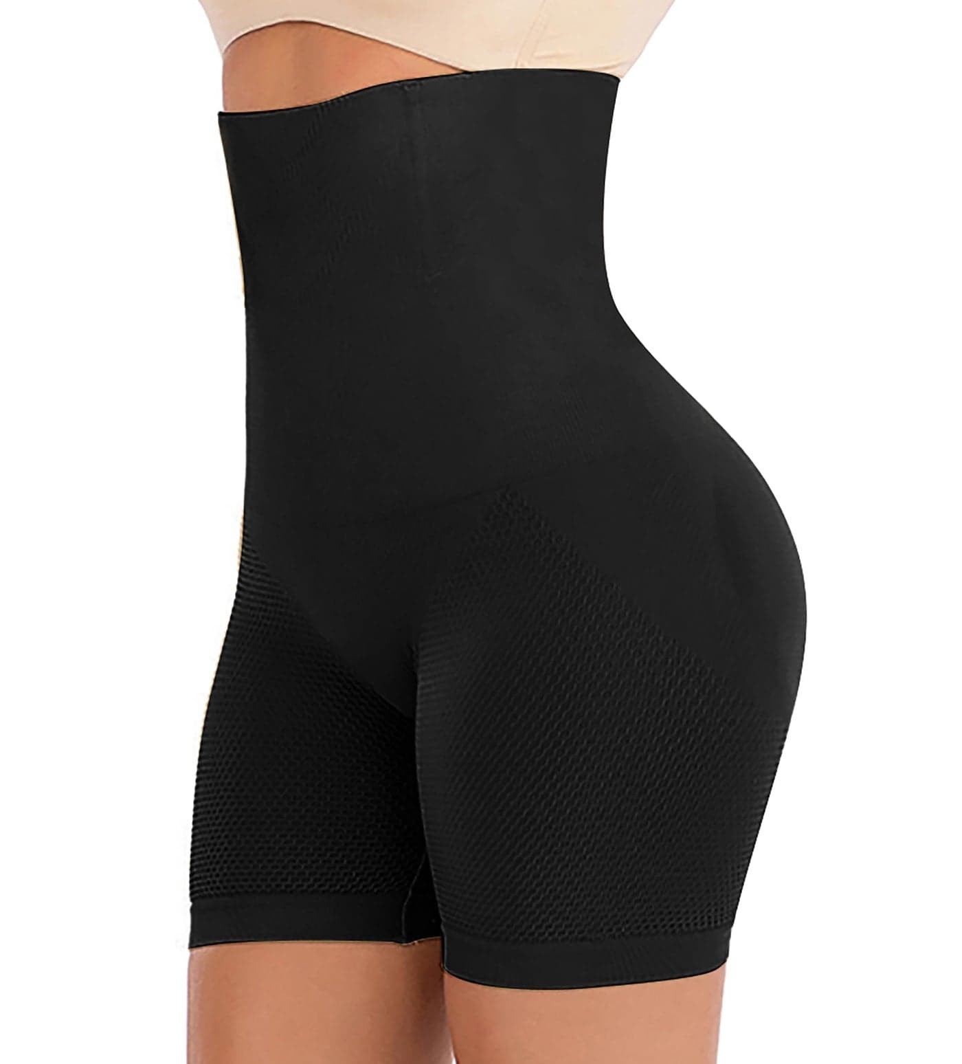 Lelinta Shapewear Shorts For Women Tummy Control High Waist Body Shaper Compression Thigh Slimmer Butt Lifter Panties Black