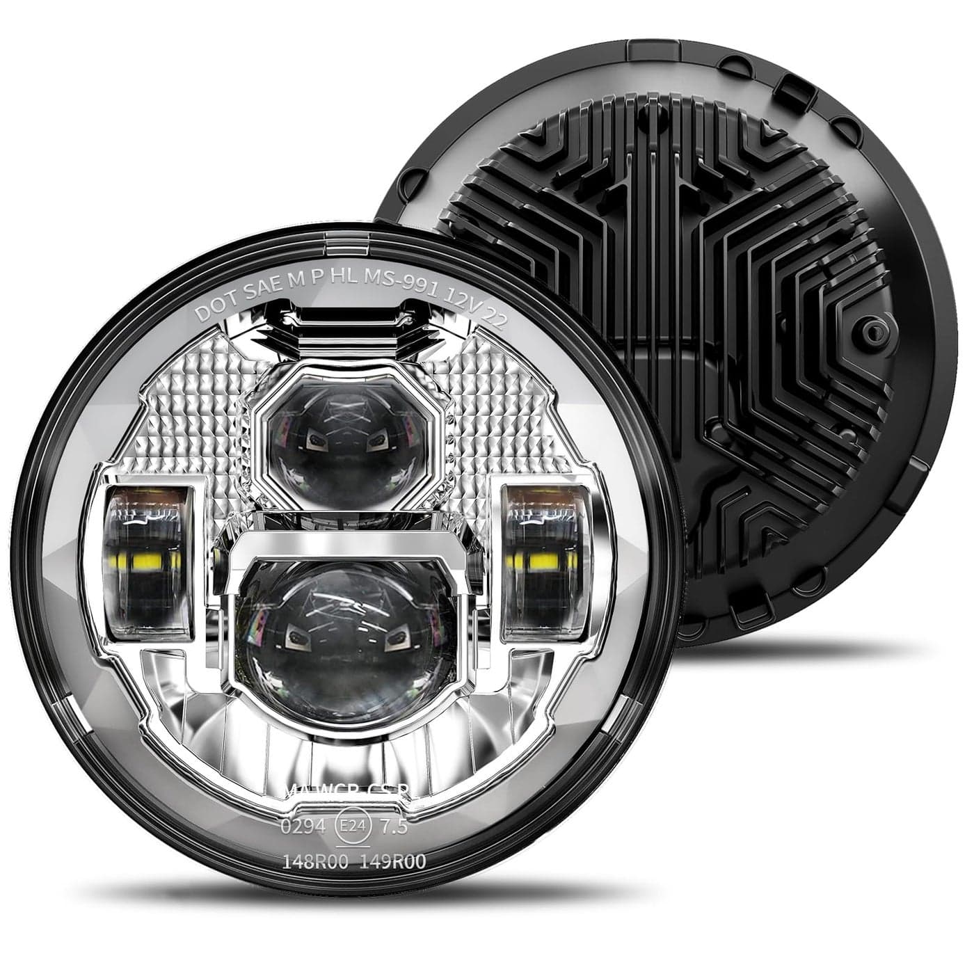HWSTAR 2023 Upgraded 1000 Bright Antiglare 7 Inch Led Headlights Round Compatible with Jeep Wrangler JK JKU TJ LJ toyota Austin buick MG Nissan Subaru volvo Honda etc DOT H6024 HiLow Sealed Beam