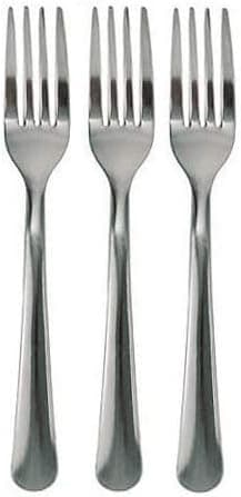 3 Dozen Full Size Chrome Plated Dinner Forks Simple Windsor Style