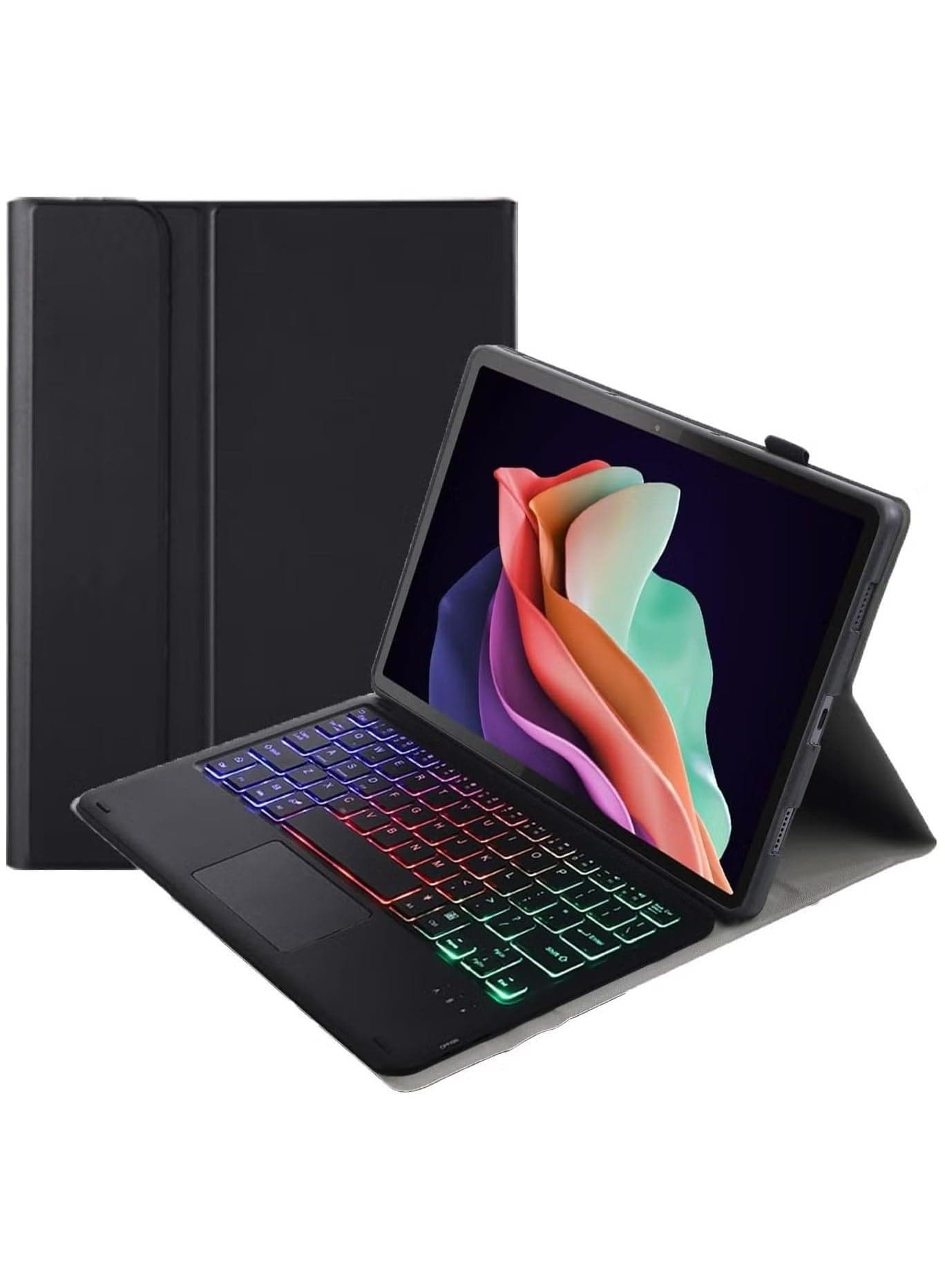 Bilingual keyboard case for matepad pro 10.8 inch (2019/2021 universal), backlight, multi-touch trackpad, flip stand case with pencil holder
