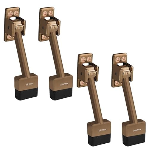 Plantex Door Stopper for Main Door with Rubber Grip 5-Inch Long Door Stopper for The Wooden Door/Stops for Door - (Pack of 4) Rose Gold