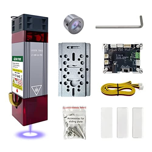 LASER TREE Laser Engraving Module, 10000mW(10W) Output Module with Air Assist System, Built-in FAC, Compressed Spot CNC Carving DIY Laser Master for Laser Cutter Engraving Machine Class 4, 12V