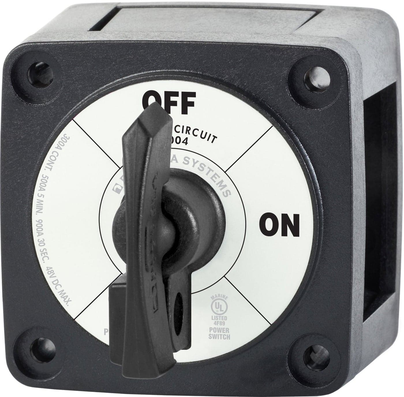 Blue Sea Systems 6004200 mSeries Battery Isolator Switch ONOFF with Locking Key Black
