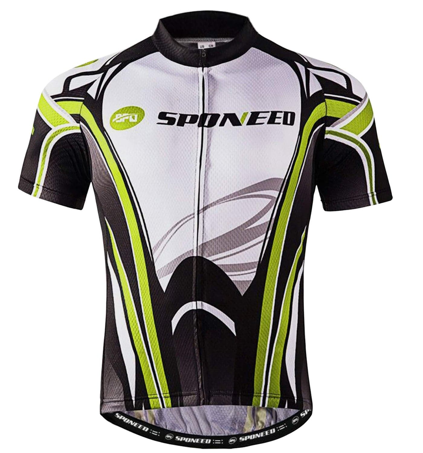 Bicycle Shirts for Men Cycling Jersey Man Biking Tops Breathable Short Sleeve Bike Polo Shirt US L Green White