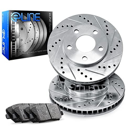 R1 Concepts Front Brakes and Rotors Kit |Front Brake Pads| Brake Rotors and Pads| Ceramic Brake Pads and Rotors |fits 2015-2021 Audi A3, Volkswagen e-Golf, Golf, Golf SportWagen, Jetta