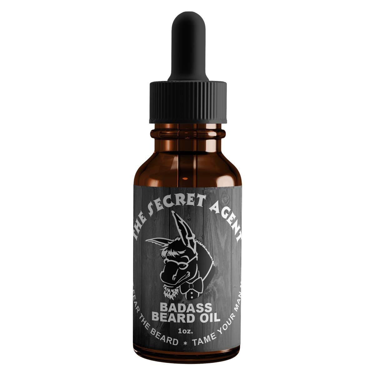 Badass Beard Care Oil For Men Secret Agent Scent 1 Ounce All Natural Ingredients Keeps Beard and Mustache Full Soft and Healthy