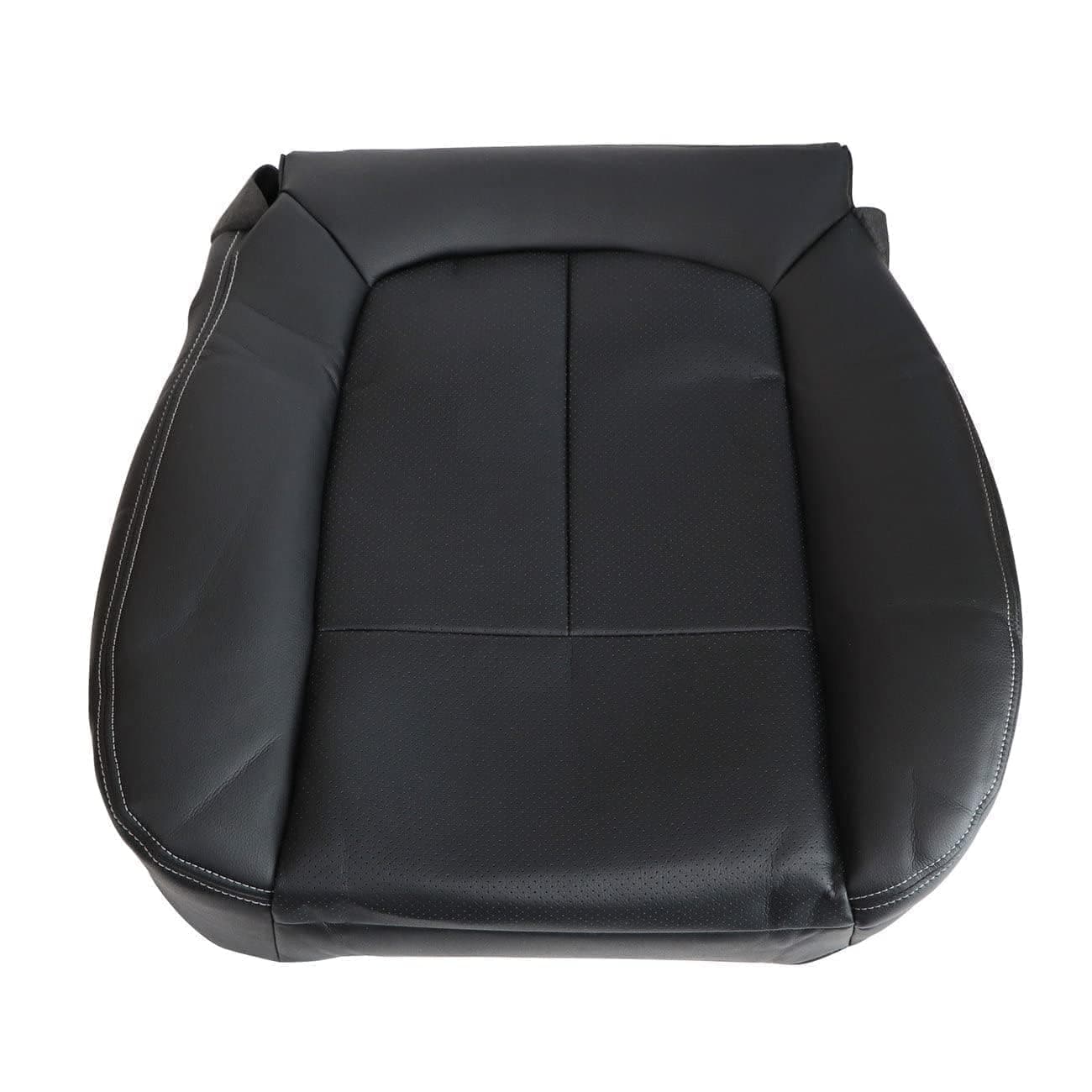 Priprilod Perforated Leather Black Driver Side Bottom Replacement Seat Cover Compatible with Ford F150 Lariat 2009 2010 2011 2012 2013 2014