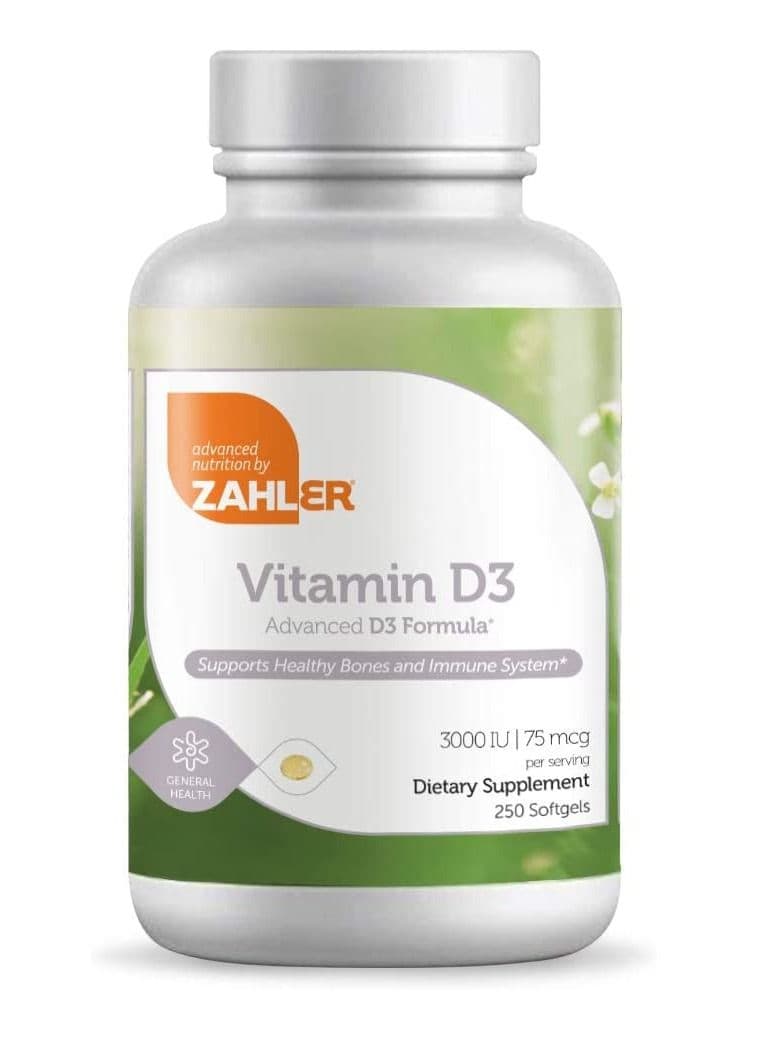 Vitamin D3 3000IU Advanced Vitamin D3 Supporting Bone Muscle Teeth and Immune System Certified Kosher 250 Softgels