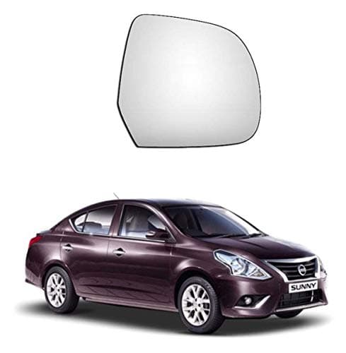 AUTOVEA® Car Rear View Mirror Glass (Right/Driver Side) Compatible with Nissan Sunny (2011-2018)