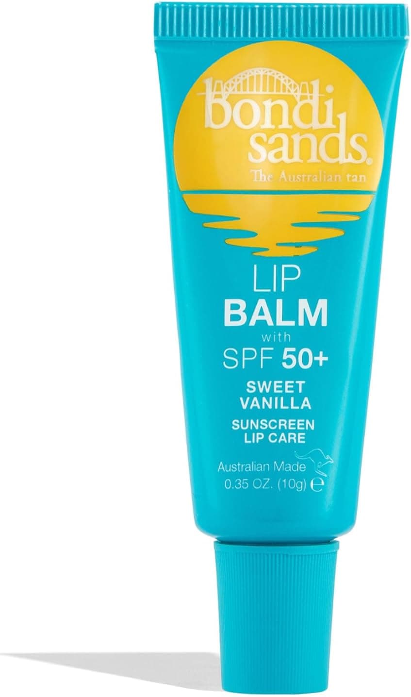 Bondi Sands Sweet Vanilla Lip Balm Nourishing Formula Locks in Moisture Provides SPF 50 Protection Vegan Cruelty Free 10g035 Oz