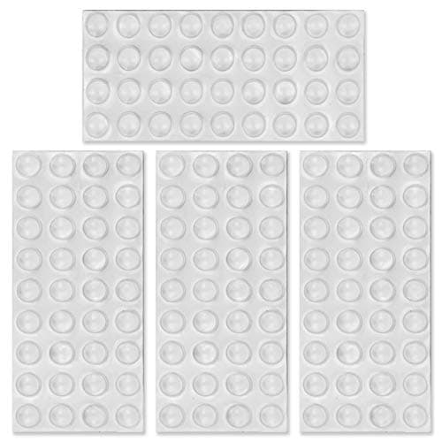 144 Piece Clear - Self Adhesive Cabinet, Door Bumpers Pads Surface Protection Noise Dampening - 144 Piece