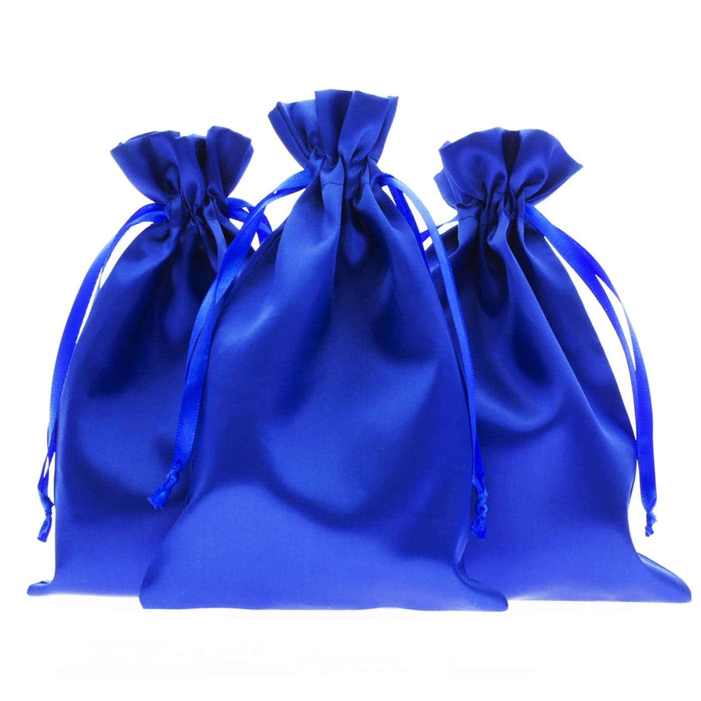 Knitial Blue Satin Gift Bags 6 x 9 Jewelry Wedding Favor Baby Shower Bags 50 per Pack