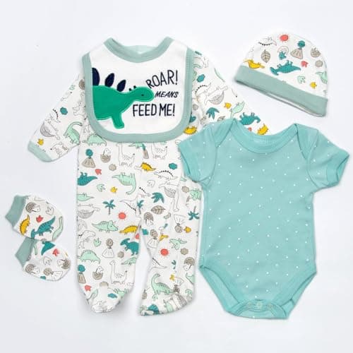 5 pcs Reborn Baby Doll Clothes 1820 Inch Baby Doll Clothes Accessories Dinosaur Set for Boys