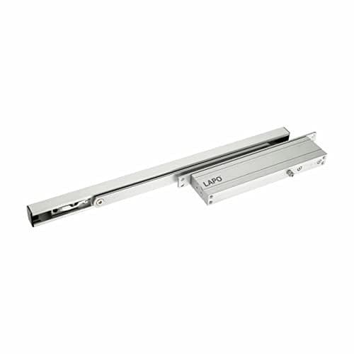 LAPO Premium Automatic Hydraulic Double Speed Aluminium 23 MM Concealed Door Closer with Pelmet Arm Wooden Door Closer with Fitting Set for All Door Weight Up to 40 Kg (Silver Finish)