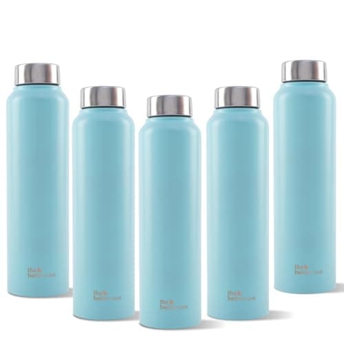 The Better Home Stainless Steel Water Bottle 1 Litre | Leak Proof, Durable & Rust Proof | Non-Toxic & BPA Free Steel Bottles 1+ Litre | Eco Friendly Stainless Steel Water Bottle (Pack of 3)
