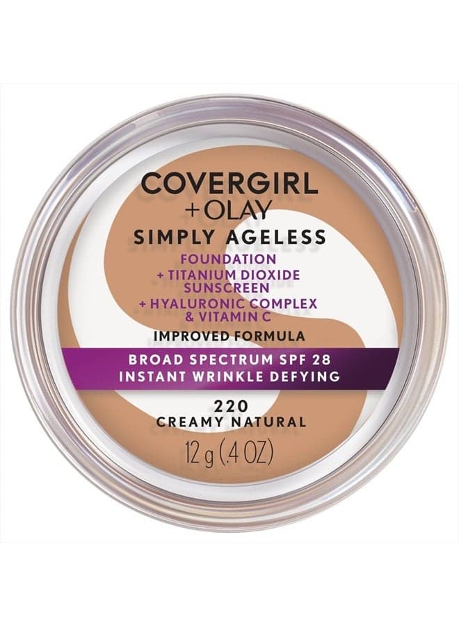 & Olay Simply Ageless Instant Wrinkle-Defying Foundation, Creamy Natural 0.44 Fl Oz (Pack of 1)