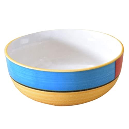Kunhar Ceramic Serving Bowls (Yellow, 600 ml) - 1 Piece
