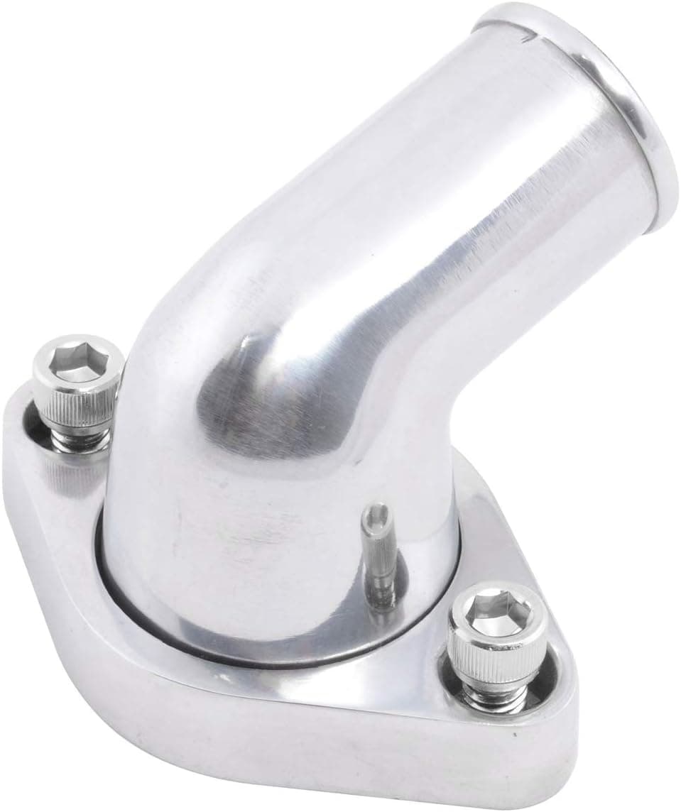 Racing Power Company R6015 15° Polished Aluminum Water Neck for Chevy V8