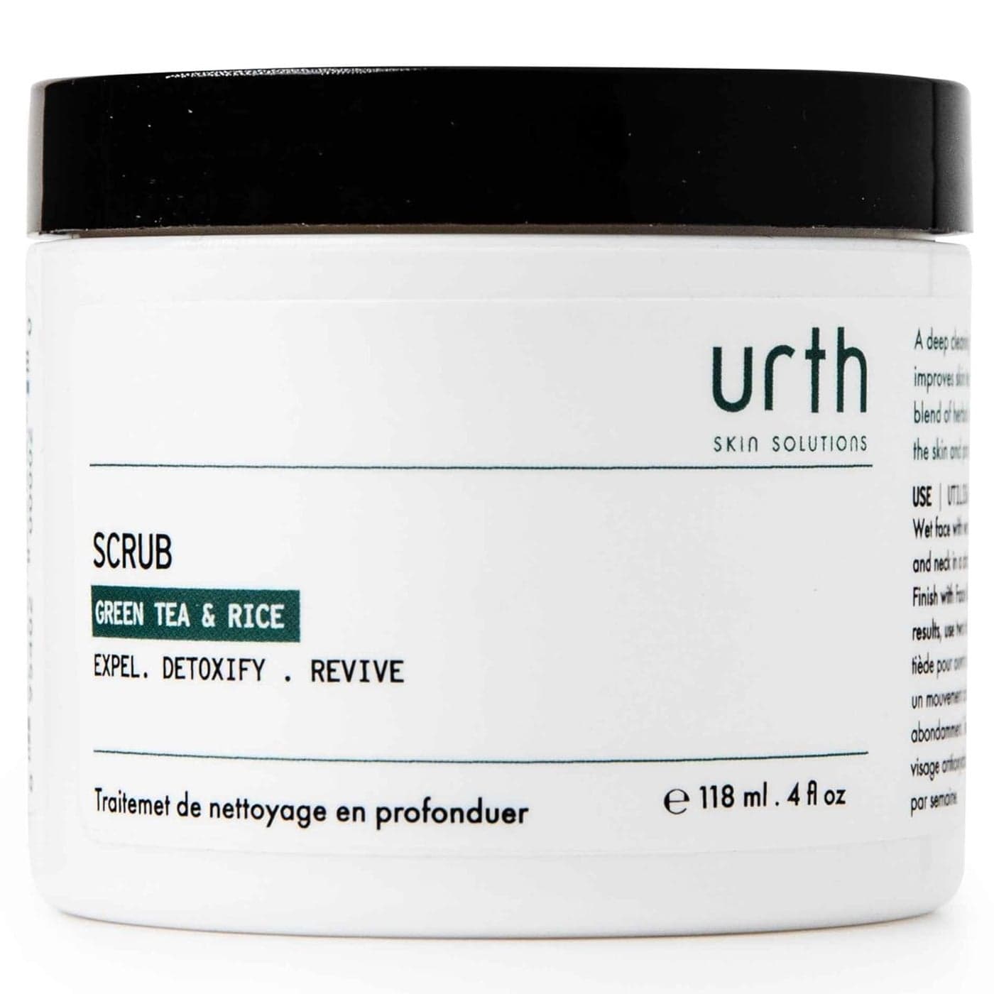 Urth Mens Exfoliating Face Scrub with Green Tea Rice 4 oz Deep Cleansing Minimizes Blackheads Smooths Skin Daily Facial Scrub for Sensitive Skin Exfoliator for Men Revitalizes Refresh
