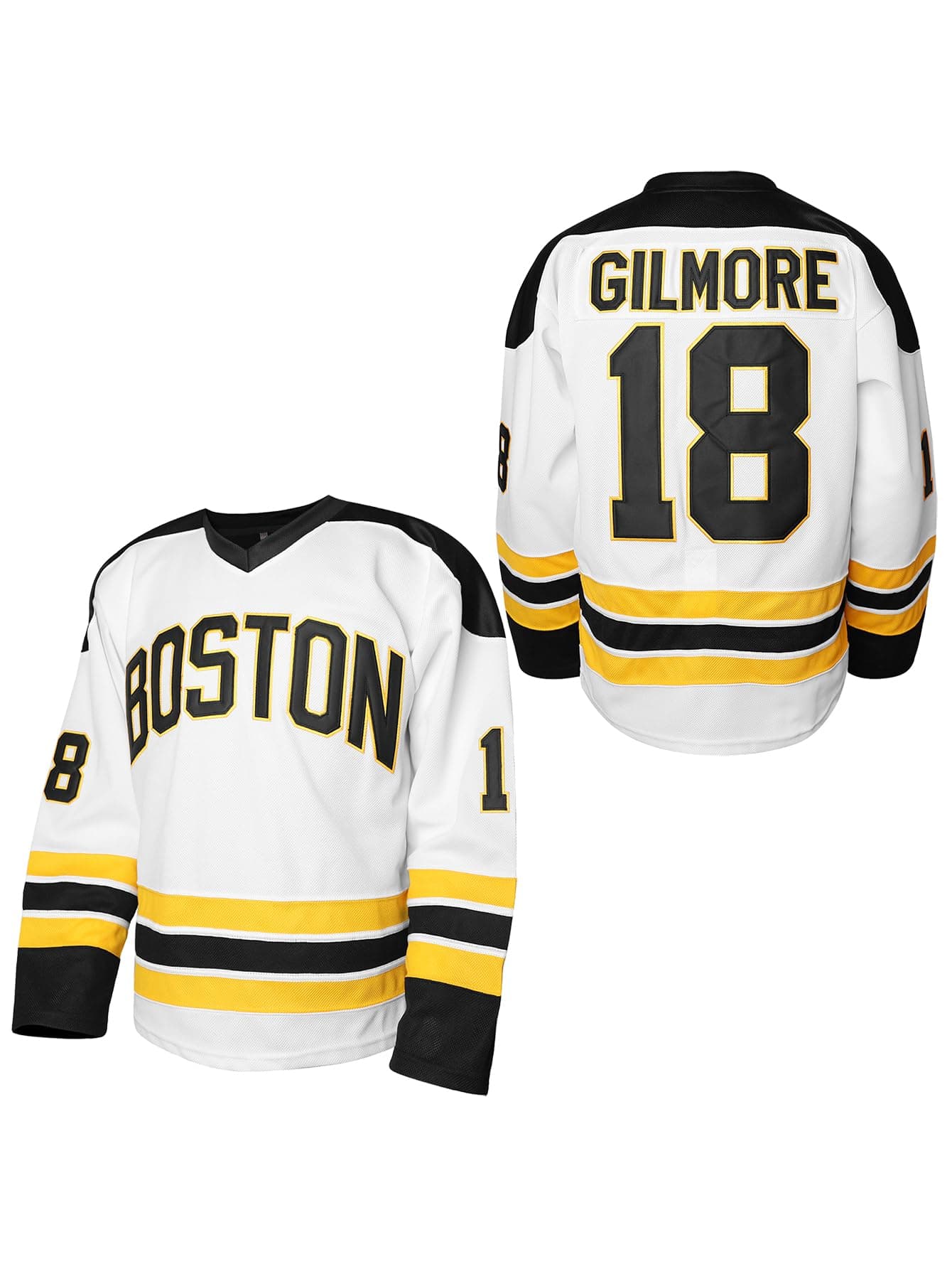 Happy Gilmore 18 Sandler 1996 Movie Ice Hockey Jersey Stitched Men Movie Hockey Jersey Men Black S3XL 18 WhiteXXLarge