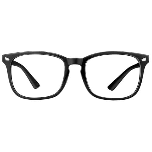 Jectieey Reading Glasses for Women Men - Blue Light Blocking UV Filter Computer Readers,Anti Eyestrain Eyeglasses(Bright Black, 1.5X)