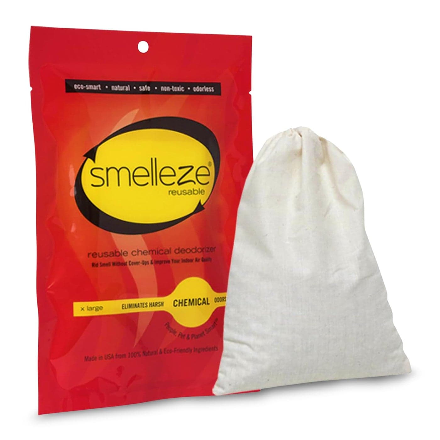 SMELLEZE Reusable Chemical Odor Eliminator Deodorizer Pouch Chemical Smell Remover for Houses Furniture Cars Offices Businesses Products 150 Sq Ft Coverage