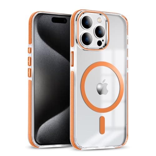 MINTZZ ®️ for iPhone 13 Pro Case, Compatible with MagSafe, Military-Grade Protection, Yellowing Resistant, Scratch-Resistant TPU Back, Magnetic Phone Case (Orange, iPhone 13 Pro)