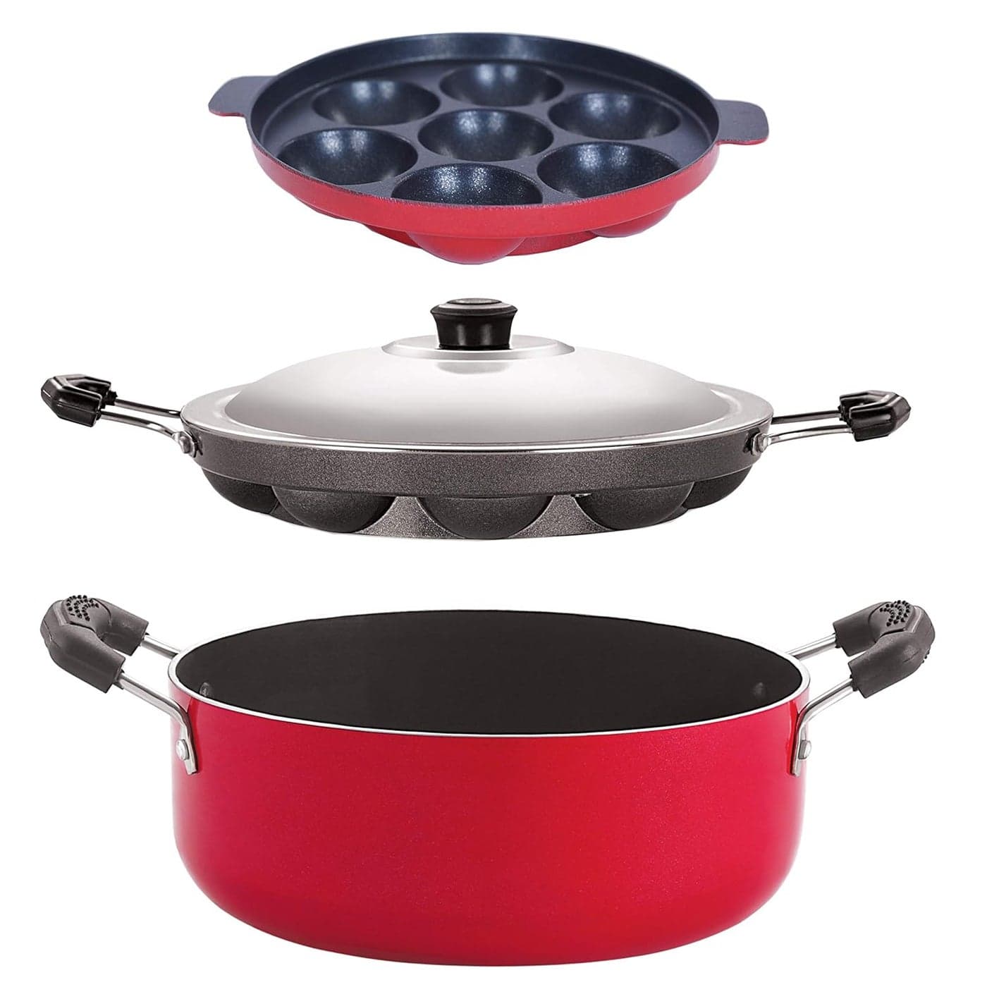Nirlon Gas Compatible Non-Stick Cookware Set (AP7_AP12_CS24)