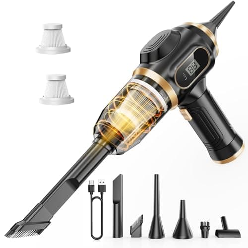 Scstartx Portable Car Vacuum Cordless Mini Handheld Vacuums Cleaner Rechargeable with LCD Display and MultiNozzles High Power Hand held Cleaners for Car Home Office Sofa Pet HairKeyboard