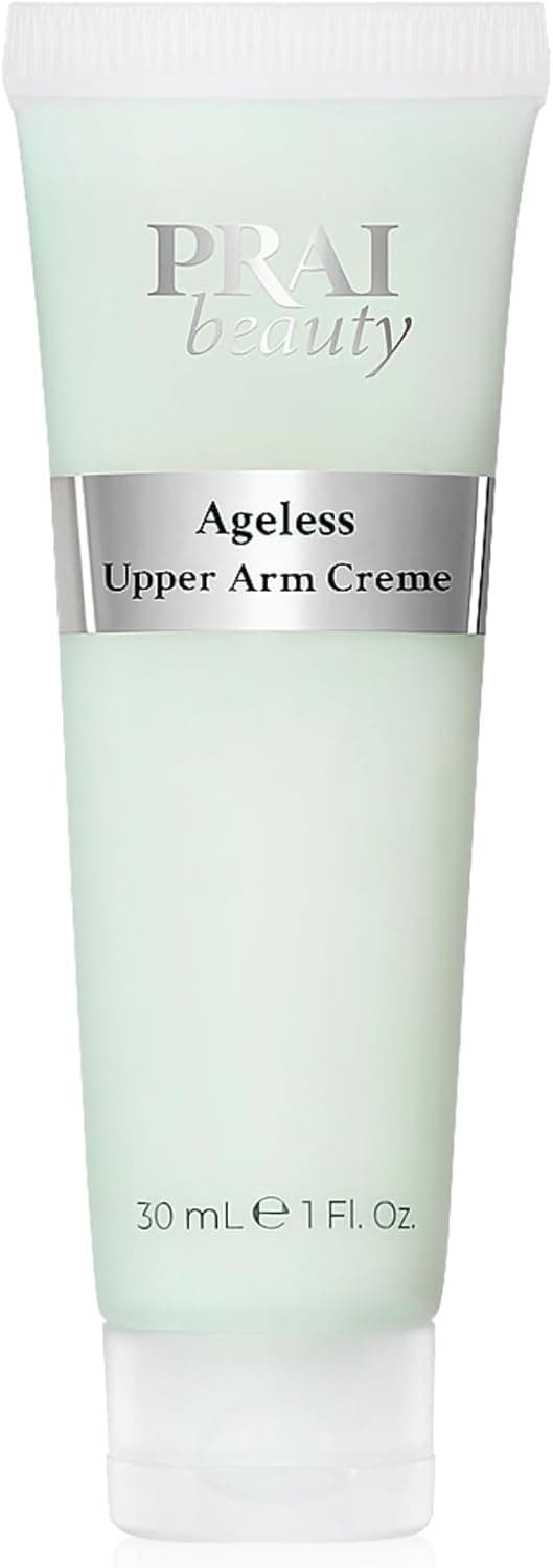 PRAI Ageless Upper Arm Creme 110ml Advanced Firming AntiAgeing Body Cream Moisturising Tightening Lotion With Caffeine CaprylicCapric Triglycerides Tones Loose Saggy Skin Mint Scent