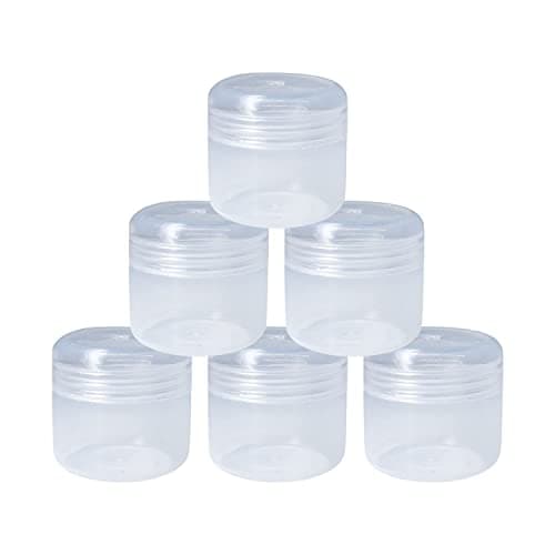 Nsb Herbals Clear/Transparent 5 GM/ML Empty Jar/Container For Storing Eyeshadow, Makeup, Face Cream, Lip Balm, Jewellery, Watch Parts, Beads (Pack of 12)