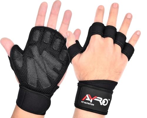 AYRO Workout Gloves for Men & Women – Gym Gloves for Men, Weight Lifting Gloves, with Wrist Support, Breathable Palm Padding, Non-Slip Grip – Ideal for Gym, Fitness, Cross Training, Cycling Gloves