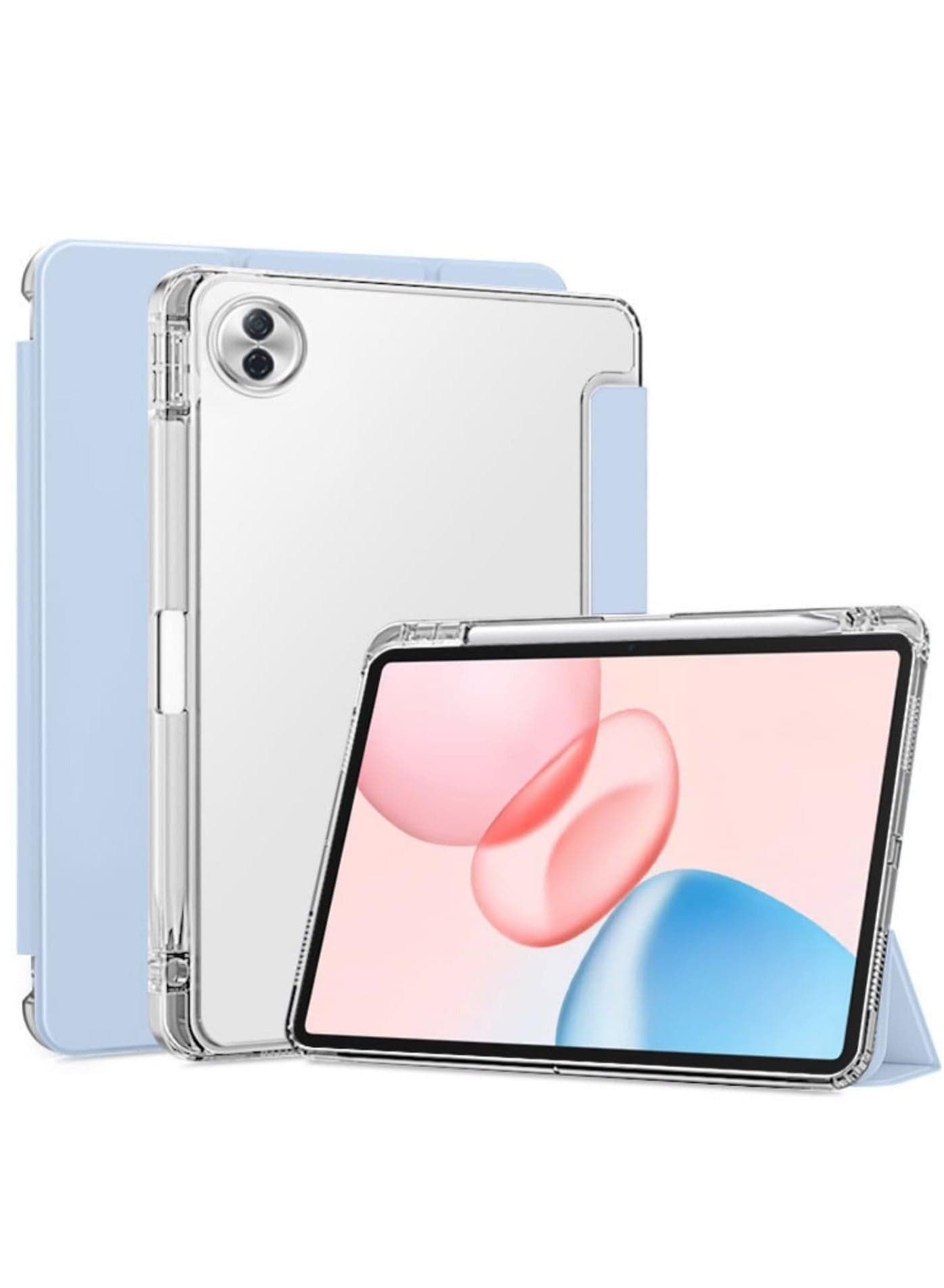 Magnetic Stand Case Compatible with Honor Pad 10 12.1inch 2025 with Pencil Slot, 【Auto Wake/Sleep】 Lightweight TPU Shockproof Transparent Back Shell