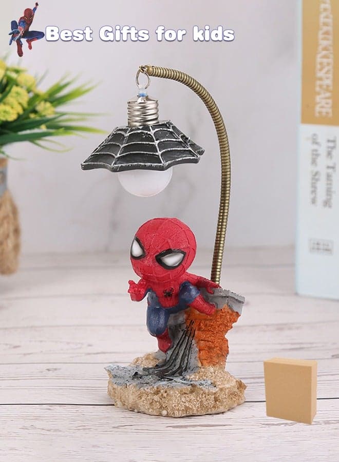 Spider Man LED Night Light Decor Cool Superhero Desk Lamp for Kids Fans, Perfect Gift for Bedroom Gaming Room