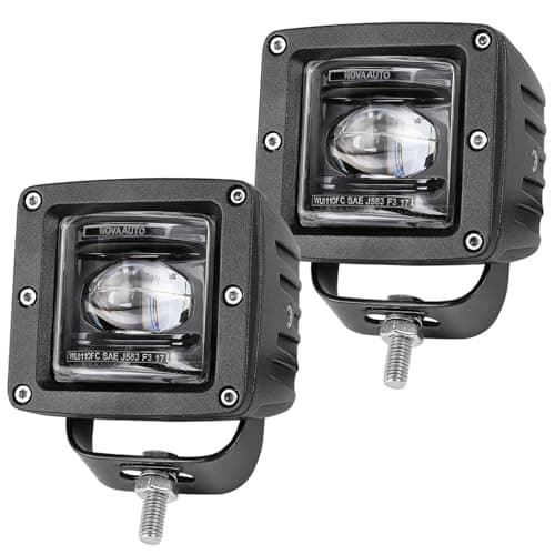 OFFROADTOWN LED Pods 2pcs 3 SAE Fog Lights Off road Driving lights Waterproof Square LED Cubes Work Light for Truck Motorcycle ATV UTV Boat